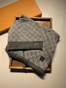 2023 écharpe d'hiver chapeau tricoté classique plaid unisexe chaud cachemire-lettres design femmes châle long cou écharpe