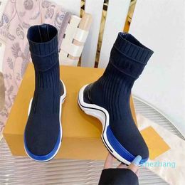 2023-Hiver femme bottine chaussures en tricot doux sneaker BOOT Stretch textile designer de luxe chaud mode femmes formateurs 35-40