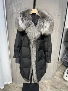 2023 Femmes d'hiver Mabille chaude 90 GOOSE DOWN Veste longue Collier de fourrure réelle épaisse luxe extérieur streetwear 231227