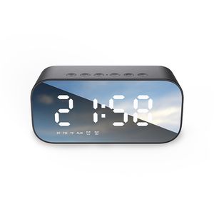 2023 Draadloze Bluetooth-luidsprekers LED Digitale Display Slaaptimer met Snooze-functie voor Student Wekker BT518