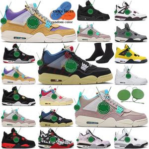 2023 met box air jumpmans 4 casual schoenen Jordens 4s middernacht marine militaire zwarte katten 4s witte x oreo retro rode donder mannen violet erts