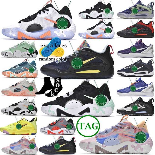 2023 Con Box jumpman KD 15 Zapatos de baloncesto Hombres Midnight Navy Panda zapato Hombre Negro Blanco Rojo EP Light Lemon Twist PG 6 Mint Green Infrared Pink JORDON JORDEN