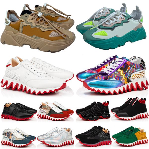 chaussures de créateurs pour hommes avec boîte de luxe bas rouges loubutins marques chrétiennes dolce sports de plein air baskets LoubiShark pour hommes femmes baskets de mode décontractées gg