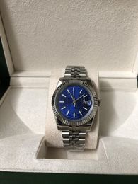 2023 Con caja original Reloj de lujo de alta calidad Cristal de zafiro 41 mm DAYJUST BLUE Dail Automático Mecánico Relojes de acero inoxidable para hombre