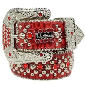 2023 con hebilla roja b cinturón bb simon para hombre para mujer cintura para regalo de cumpleaños cinturón de diseñador de lujo retro hebilla de aguja cinturones 20 color cristal diamante missseller