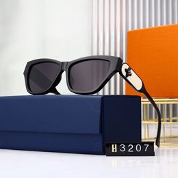 Lunettes de soleil unisexes de marque de luxe pour femmes, verres de styliste à la mode, de haute qualité, 2023, 3207