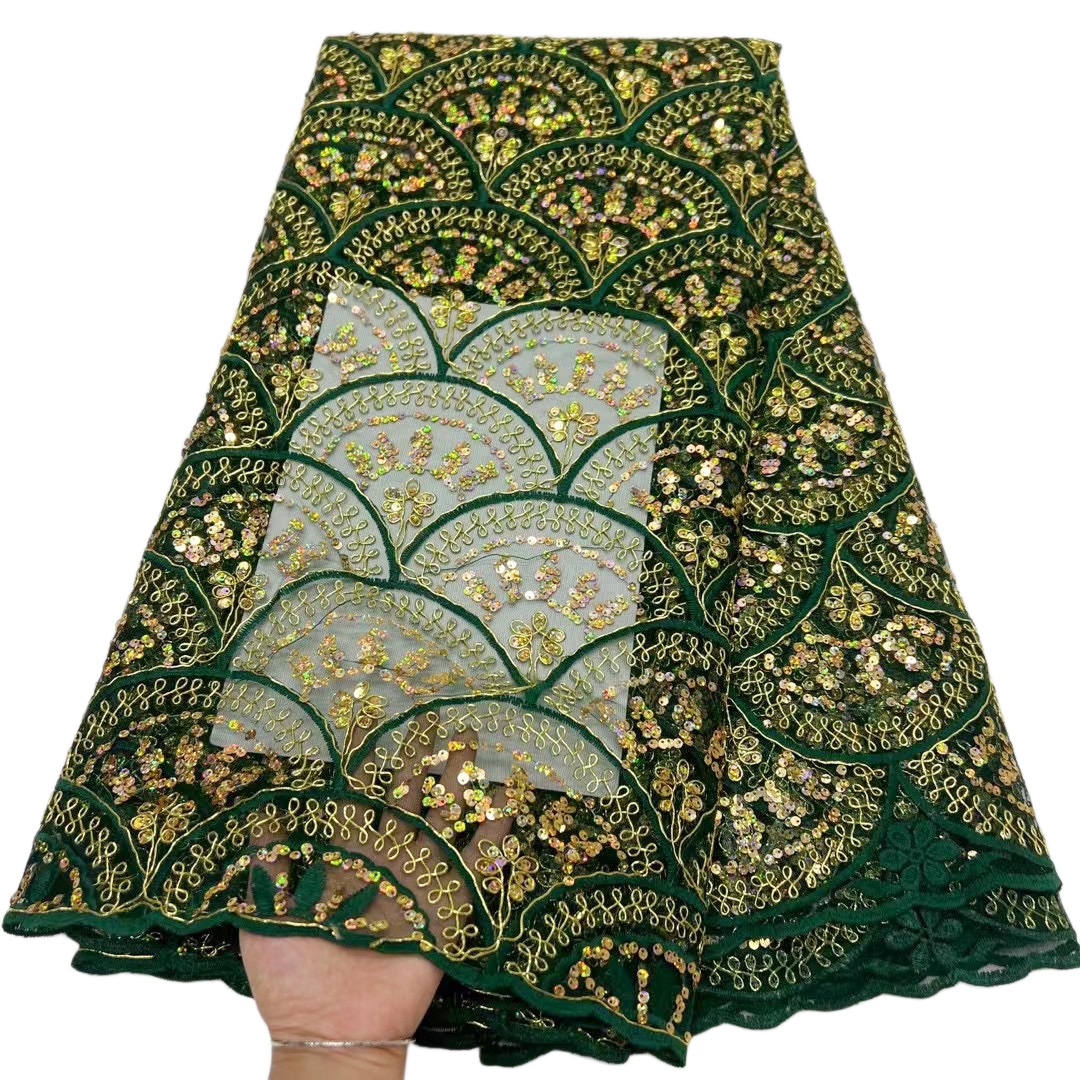 KY-6015 Sequints веревка вышива кружевные ткани дизайн последних 5 ярдов превосходного качества Shimmer Tulle Nigerian в продаже формальное платье дамы банкетная вечеринка Лето 2023