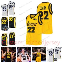 2023 femmes Final Four 4 Iowa Hawkeyes Basketball Jersey NCAA College Caitlin Clark Joe Toussaint Ryan Kriener Jack Nonge Tony Perkins Keegan Kris Murray