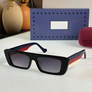 2023 dames heren zonnebril van hoge kwaliteit zwart rood beige stroken breedte plank full frame lichtpaarse rechthoekige bril verkrijgbaar met doos