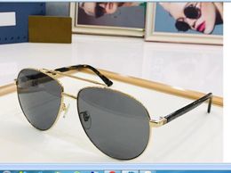 2023 Damen Herren hochwertige Sonnenbrille gold schwarz dünn Metall Vollrahmen grau ovale Brille mit Box erhältlich