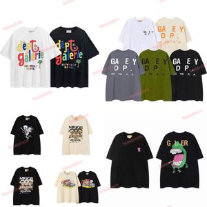 2023 DamesHeren T-shirts Designer Galleries Afd. Overhemd Alfabet Print Trendy Trend Basic Casual Mode Los Kort T-shirt Halve mouw T-shirts Groen Wit En Beige 6e