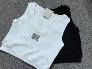 2023 Dames Designer Gebreid T-shirt Geborduurde tanktop Yoga tanktop Sport Ademende kleding Slim Fit Yoga Ademende top S-L