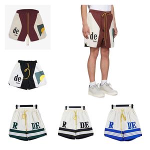 2023 Diseñadora de mujeres Rhude Shorts Fashion Summer Streetwear Rápido Dry Swimwear Pantalones de playa impresos