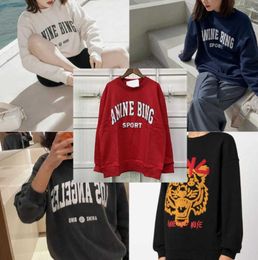 2023 frauen Hoodies Sweatshirts Frauen Lose Sweatshirt Buchstaben Baumwolle Rot Langarm Casual Weibliche Einfache Pullover Frühen