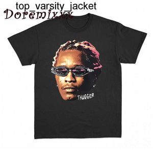 2023 Camiseta para mujeres Algodón Unisex Men Tee Shirts Young Thug Thugger Graphic Shirt Style Vintage Mens Womens Camisetas
