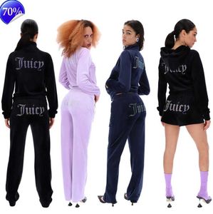 Agasalho feminino 2023 Calças femininas de duas peças Velvet Juicy Agasalho feminino Coutoure Conjunto Track Suit Couture Juciy Coture Sweatsuits fadag