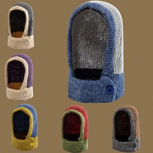 2023 Vrouwen Winter Beanie Hoeden Een Stuk Gebreide Bivakmutsen Masker Set Schedel Hals Cirkel Sjaal Ski Sneeuw Hoed cap M191M