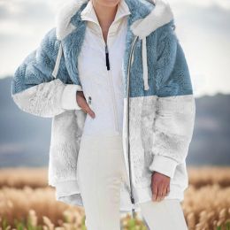 2023 Femmes Veste en peluche d'hiver Téléfrège épais Fauce Faux Mabane plus taille en peluche en peluche femme femme de fourrure d'hiver décontractée S-5xl