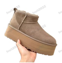 2023 Femmes Hiver Ultra Mini Boot Designer Bottes à plate-forme australienne pour hommes en cuir véritable chaud cheville fourrure chaussons chaussure de luxe 35-46 bottes de neige pour femmes MINI5854 AB999