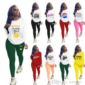 2024 Vêtements pour femmes et survêtements sexy deux pièces set des tenues de mode lettre décontractée imprimé à manches longues swegshirt leggings jogger costume vêtements