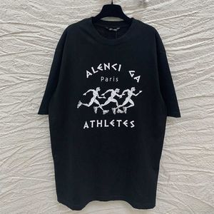 2023 Womens Designer t-shirt survêtement High Edition Summer Family Competitive Marathon Running Print OS Loose Fit Sleeve T-Shirt