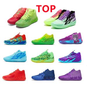 2023 Femmes Lamelo Ball MB 01 Chaussures de basket-ball MB03 Jeunes enfants Garçons Filles Gutermelo Bleu Violet Jade Vert Slime Rose Noir Rouge Halloween MB02 Baskets Tennis