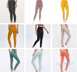 2023 femmes styliste haut pantalons de yoga leggings yogaworld femmes entraînement fitness ensemble porter élastique dame plein collants solide ZaHU # 279e