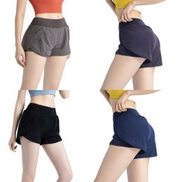 2023 yoga shorts voor dames Anti-glare broek Zijvak zak sneldrogend gym sport outfit hoogwaardige stijl zomer Vrije tijd Sporten Hardlopen Fitness Yoga dunne shorts