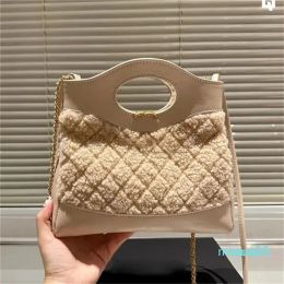 2023 Laine Femmes Designer Sac Or Métal Matériel Chaîne Bracelet En Cuir Lady Fourre-tout Cross Body Sac À Main Moyen Luxe Bourse 24x21cm G2311106PE-9