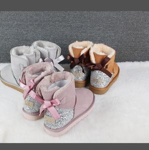 2023 Woolly enkellaarzen Classic Warm Boots Dames Mini Half Snow Boot USA GS 3352 Winter Full Fur Fluffy Fruty Furry Satin Enkle Boots Booties