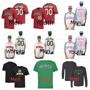 2023 World Baseball Mexico Jersey 2 Luis Urias 56 Randy Arozarena 13 Alan Trejo 17 Isaac Paredes 45 Joey Meneses 62 Jonathan Aranda National Team