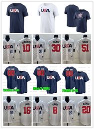 2023 World Baseball USA Jersey 22 Clayton Kershaws 7 Tim Anderson 20 Pete Alonso 3 Mookie Betts 8 Trea Turner 27 Mike Trout 10 J. T. Realmuto 15 Bobby Witt Jr. Nacional