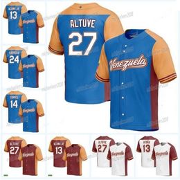 2023 World Baseball Venezuela Jersey 3 Elieser Hernandez 77 Luis Garcia 44 Jesus Luzardo 54 Martin Perez 48 Duitse Marquez 0 Andres Gimenez 6 David Peralta