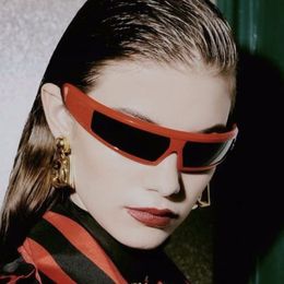 2023 Y2K Cyberpunk Gafas de sol delgadas Mujeres Hombres Diseño Futurista UV400 Espejo unisex Gafas de sol Deporte Conductor Gafas al aire libre Gafas SG608