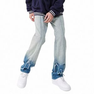 2023 Y2K Fi Wed Blue New Jeans Kpop Baggy Pantalons Hommes Vêtements Coréen Casual Femmes Patchwork Denim Pantalon Pantal Homme Z5iK #