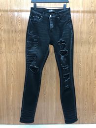 2023 année nouvelle arrivée Jeans de designer lettre maigre déchiré déchiré pour hommes ~ TAILLE US 28-38 jeans ~ haute qualité moto slim moto motard causal denim pantalon hip hop jeans