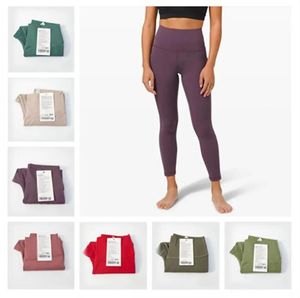 2023 Yoga Wear LL Pantalon de yoga taille haute flexible Hanche Lift Leggings de fitness push-up pour femmes Entraînement de course 22 couleurs 3XL