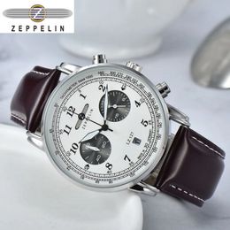 2023 Zeppelin horloge voor mannen Owl Dial Business Casual heren polshorloge waterdicht lederen luxe trend horloge relogio masculino 232Z