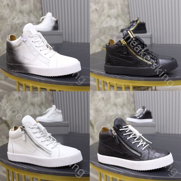 2023 Zipper Sneakers Designer Chaussures Hommes Femmes Casual Chaussures Noir Velours Rehausser Chaussure De Luxe Haut Bas Plate-Forme Formateurs taille 36-46