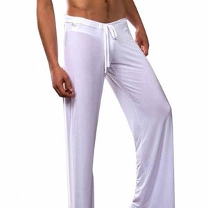 20231 Hommes Yoga Pantalons de course Printemps Été Pantalon de survêtement en soie glacée Gym Yoga Fitn Pantalons décontractés Pantalons à cordon solide pour hommes c4m6 #