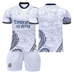 20232024 Tenue de football du Real Madrid Dragon White Special Edition Cristiano Ronaldo Kit pour les enfants et les adultes
