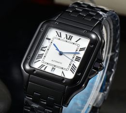 2023 Automatisch daterend herenhorloge Luxe mode heren leer, roestvrijstalen band, quartz uurwerk klok mode casual herenhorloge