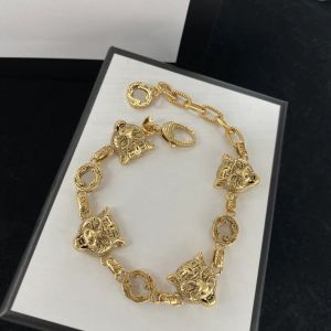 2023Chain Animal head diseñador joyería pulsera tándem moda hombres y mujeres pulseras a juego