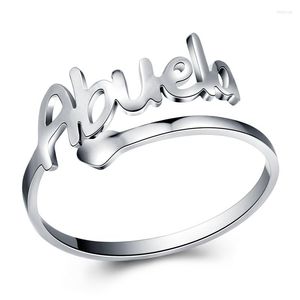 2023Anillos de racimo de acero inoxidable Abuela Mama anillo mujeres hombres brazalete amor abuela mamá joyería regalo Anillos abiertos Mujer Color plata