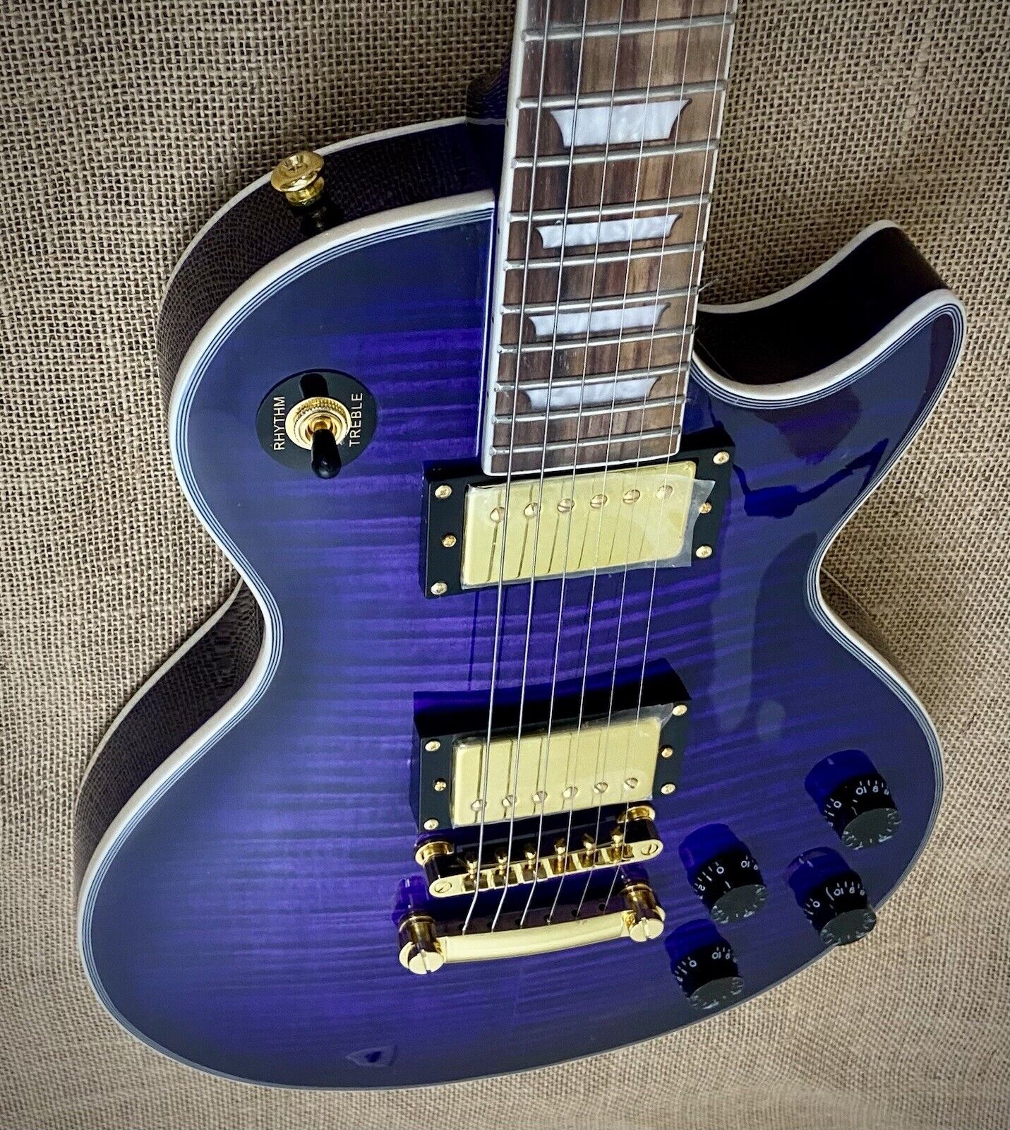 2023 Guitarra eléctrica de custom. Fingerplay Instrument Ra Fferty Flame Electric Guitar
