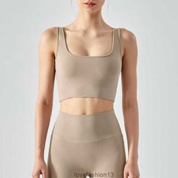 Camiseta sin mangas de marca de diseñador Als Yoga, ropa interior deportiva de alta resistencia, chaleco a prueba de golpes, sujetador de culturismo para mujer