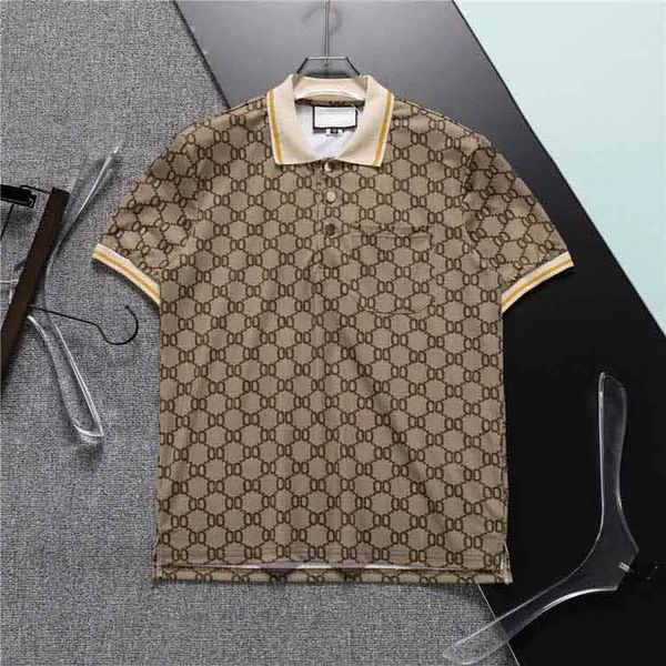 2023 Designer fashion top ropa de negocios Polo GU logo bordado detalles de cuello polo de manga corta polo de hombre multicolor multicolor Tee M-XXXL