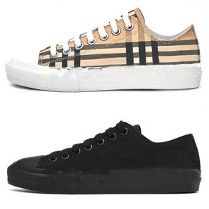 2023Designer Hommes Logo Imprimer Vérifier Coton Baskets Femmes En Cuir Sneaker Designer À Lacets Classique Treillis Chaussures En Plein Air Casual Chaussures