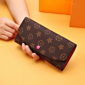 2023Designers Fashion Flowers Designer Zipper Wallets Luxurys Men Women Lederen Tassen Hoogwaardige klassieke letters Munt Portemon een originele doos Plaid Card Holder