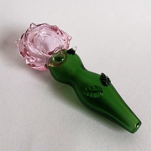 Pipe à main en verre de Style Rose, brûleur de tabac, conception incroyable, plate-forme Dab pour herbes sèches, vente d'usine, 2023